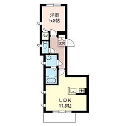 シャーメゾン椎名町 1LDKの間取図画像