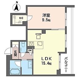 ソフィア新宿 1階1LDKの間取り