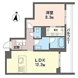 ソフィア新宿 1LDKの間取図画像