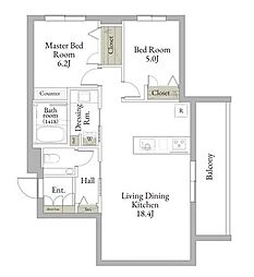 花筏 2LDKの間取図画像