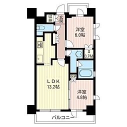アピス代官山 2LDKの間取図画像