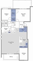 PINESTIGE松濤 3LDKの間取図画像