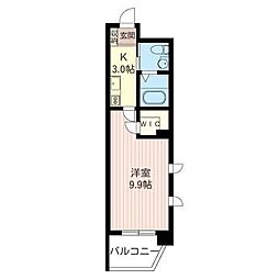 MASTLIFE太子堂 1Kの間取図画像