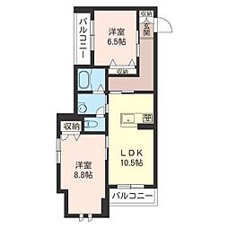Ambiera 2LDKの間取図画像