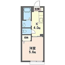 グランメール・H 1Kの間取図画像
