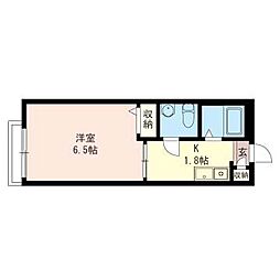 メゾン・シャンテ 1Kの間取図画像