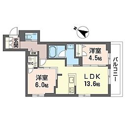 ロゼ アーブル 2LDKの間取図画像