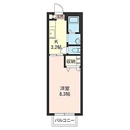 イル茅ヶ崎 1Kの間取図画像
