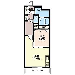 ラ・コリーナ 1LDKの間取図画像