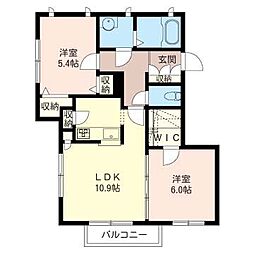 パークコート緑園都市2 2LDKの間取図画像