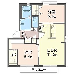 ローゼンハイム 2LDKの間取図画像