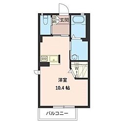 エトワールA ワンルームの間取図画像