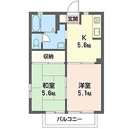 エスポワール 2Kの間取図画像