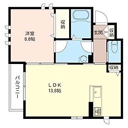 ルチアーノ広野台 1LDKの間取図画像