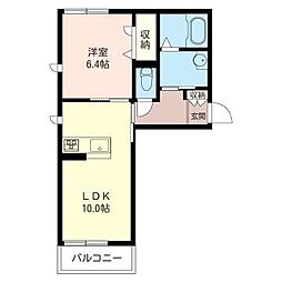 セントラルマルコ 1LDKの間取図画像