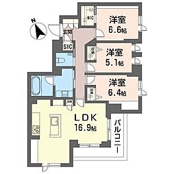 Fam橋本 3LDKの間取図画像