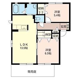 シャインステージC 2LDKの間取図画像