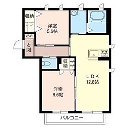 シャーメゾンナガヨシ 2LDKの間取図画像