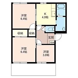 メゾン神田A 3Kの間取図画像
