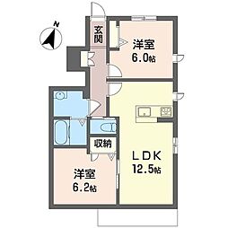 メゾン・モダンナ 2LDKの間取図画像