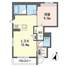 ティエラ 1LDKの間取図画像
