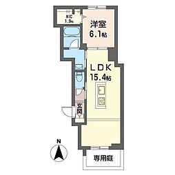 Luceblu 1LDKの間取図画像