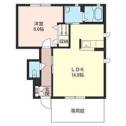 プレジオ5 1LDKの間取図画像