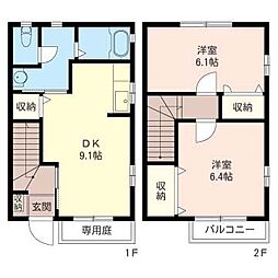 エントピア大宮F 2DKの間取図画像