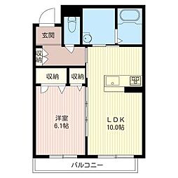 アヴァンセ・ア・グランD 1LDKの間取図画像