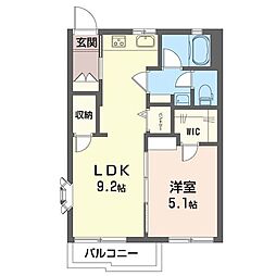 アイカワコーポラス 1LDKの間取図画像