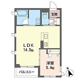 ウ・リチーベ 1LDKの間取図画像