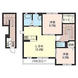 フォルテッシモ 2LDKの間取図画像