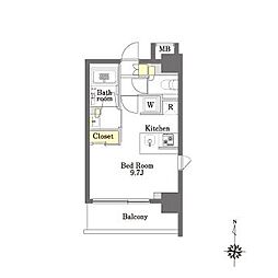 プライムメゾン森下 ワンルームの間取図画像