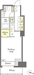 プライムメゾン森下WEST ワンルームの間取図画像