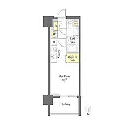 プライムメゾン錦糸町 ワンルームの間取図画像
