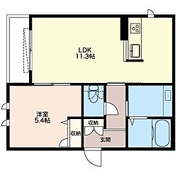 グランデルーチェ 1LDKの間取図画像