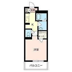 ベアーズガーデン 1Kの間取図画像