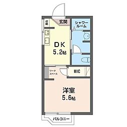 フォーブル・ヒロ 1DKの間取図画像
