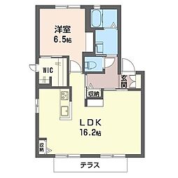 クレスト2 1LDKの間取図画像