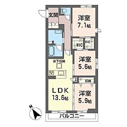 間取図画像 3LDK