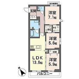 間取図画像 3LDK