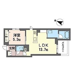 さくらレジデンス 1LDKの間取図画像