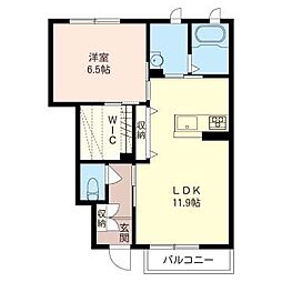 ベルセゾン 1LDKの間取図画像
