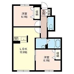 間取図画像 2LDK