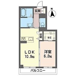 ヴィル・ナタル 1LDKの間取図画像