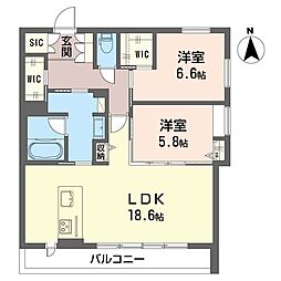 間取図画像 2LDK