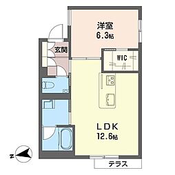 フルーム 1LDKの間取図画像