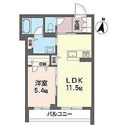 マロン・テイ 見和 1LDKの間取図画像