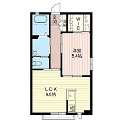 ホワイトヒルズ 1LDKの間取図画像