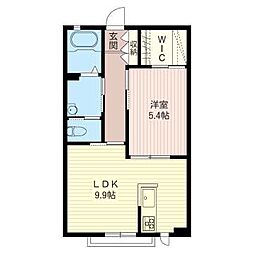 ホワイトヒルズ 1LDKの間取図画像